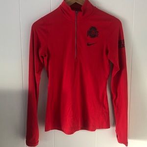 Small Nike Ohio State Buckeyes Dri-Fit Quarter Zip